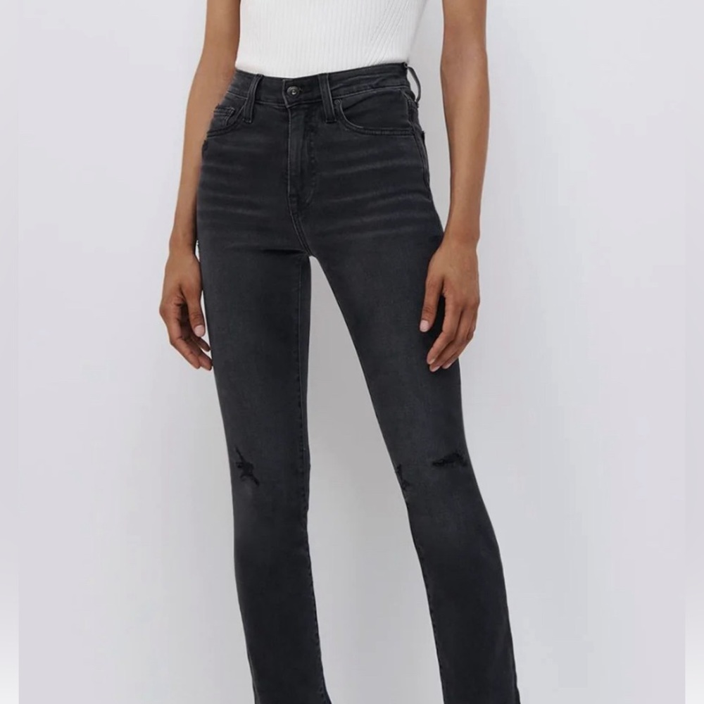Jonathan Simkhai Black River High-Rise Straight Jeans